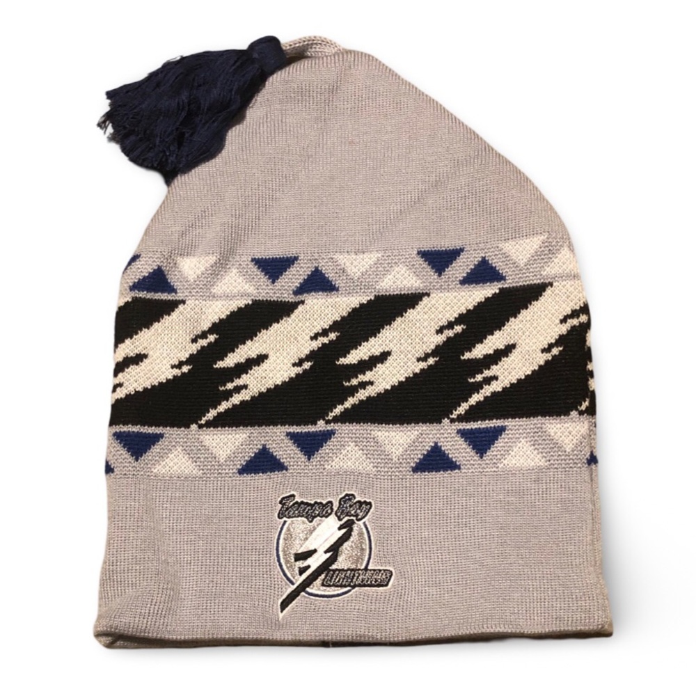 ADIDAS Reverse Retro 2.0 Pom Cuffed Knit Hat - ⚡️TAMPA BAY LIGHTNING⚡️- Adult